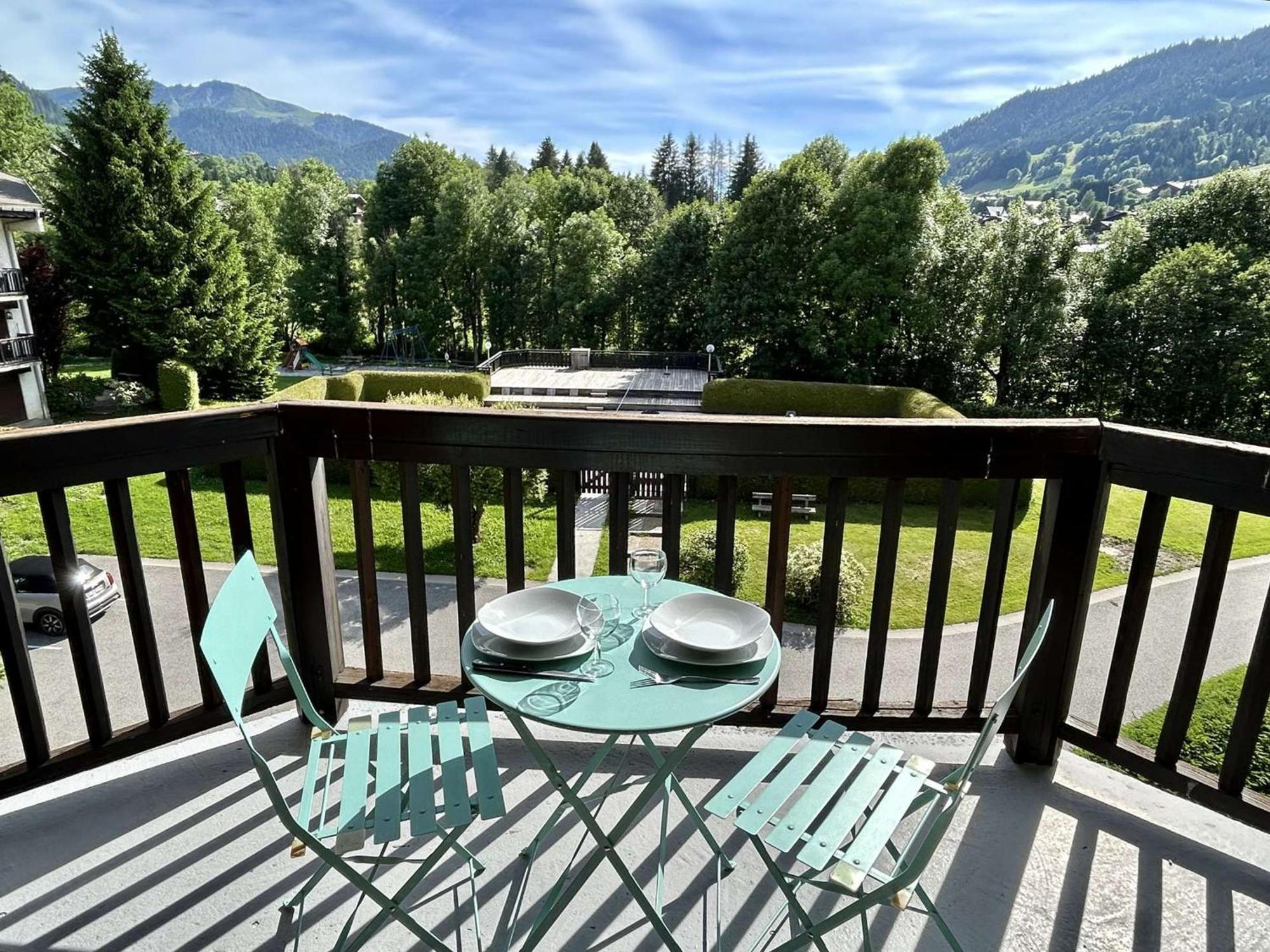Studio Avec Piscine Chauffee, Tennis & Balcon - 4 Couchages A Megeve - Fr-1-597-14 Exteriör bild