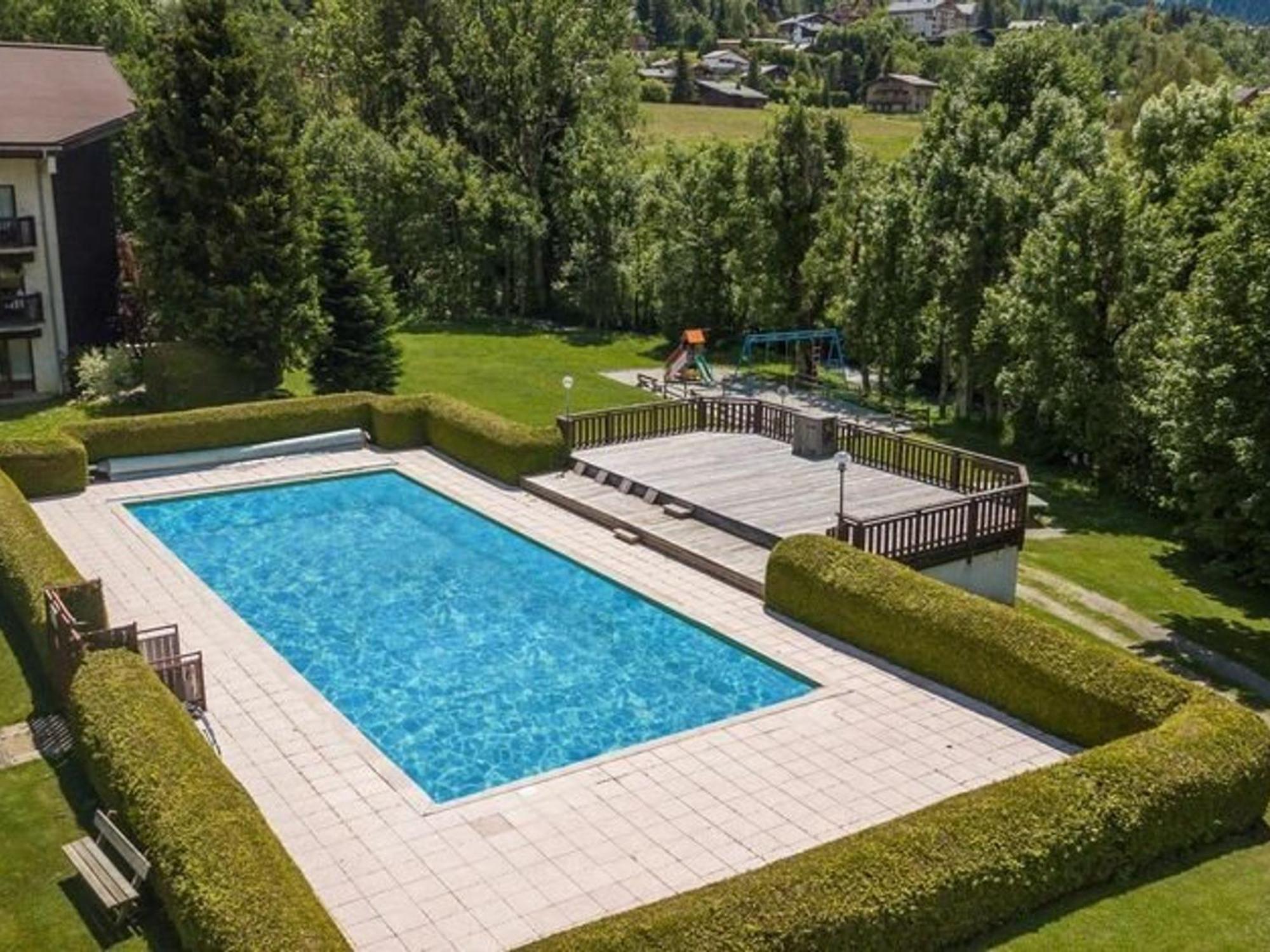 Studio Avec Piscine Chauffee, Tennis & Balcon - 4 Couchages A Megeve - Fr-1-597-14 Exteriör bild
