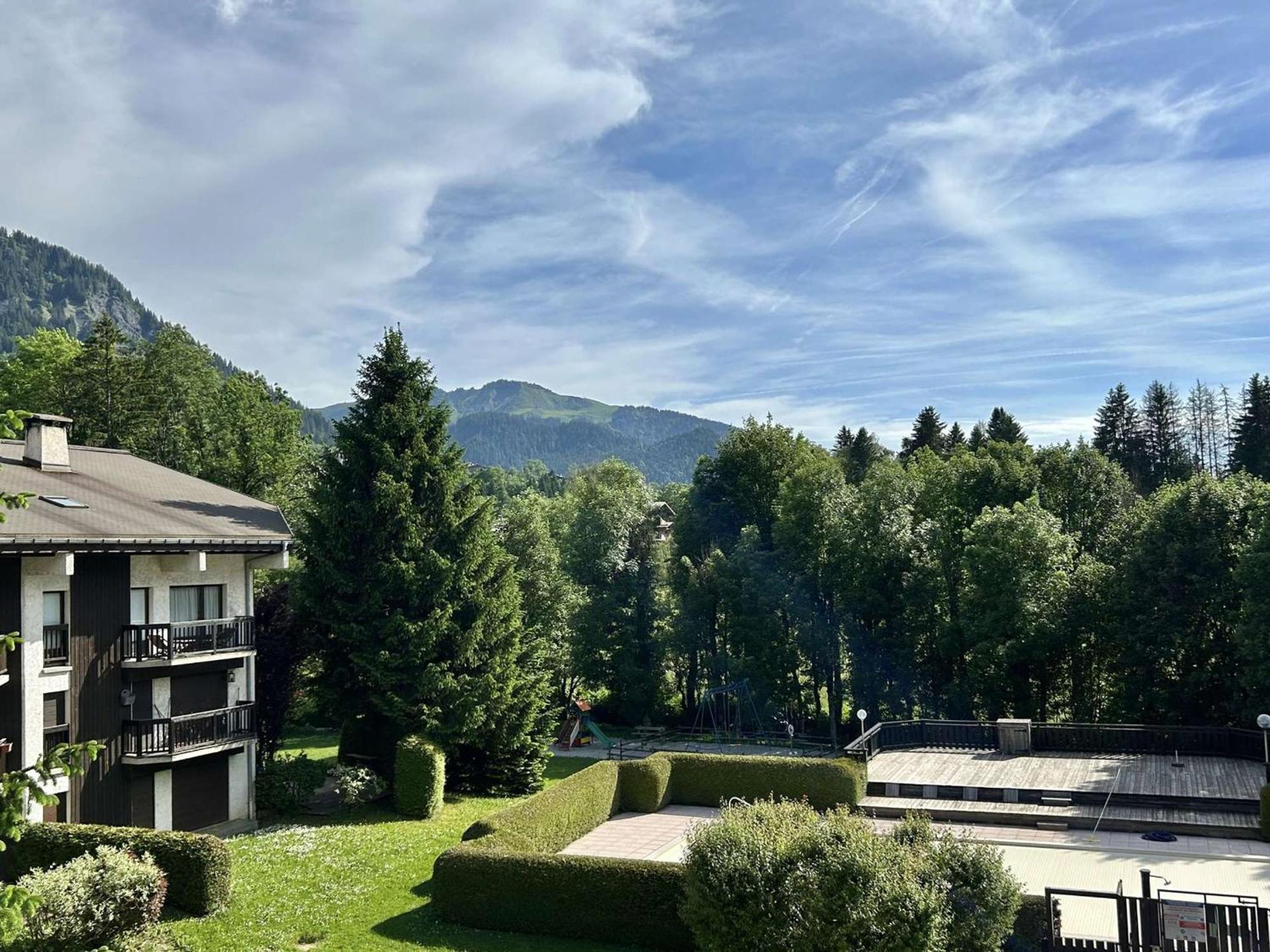 Studio Avec Piscine Chauffee, Tennis & Balcon - 4 Couchages A Megeve - Fr-1-597-14 Exteriör bild